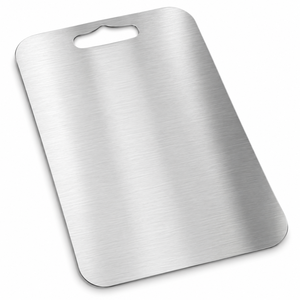 Planche à découper en acier inoxydable, double face, planche à découper de qualité alimentaire, planche à découper rectangulaire pour cuisine et restaurant - Product Image 1
