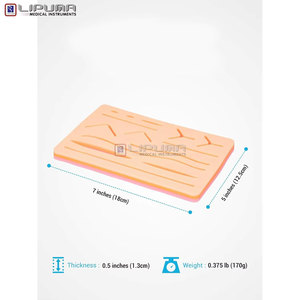 Suture <b>Practice</b> Kit Silicone Suturing <b>Pad</b> Medic Instruments Students Professionals Reusable Suture <b>Pad</b> Pre Cut Wounds Suturing - Product Image 4