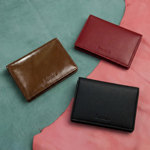 Brown Microfiber Synthetic Leather RFID Blocking Waterproof Eco-Friendly Fold Short Slim <b>Card</b> <b>Holder</b> <b>Wallet</b> for Unisex - Product Image 4