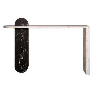 LINEA Metal <b>Console</b> <b>Table</b> with Brown wooden Top Luxury Golden Metal Frame <b>console</b> <b>table</b> for living room - Product Image 3