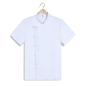 ชุดยูนิฟอร์มเชฟแบบ unisex ระบายอากาศได้ดี น้ำหนักเบา สำหรับงานครัว พร้อมโลโก้สั่งทำ สำหรับร้านอาหาร โรงแรม และธุรกิจบริการอาหาร - Product Image 1