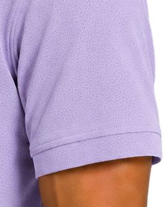 Light Purple Men Polo Shirt Short Sleeve Cotton Pique Fabric Casual Jacquard Pattern Turn <b>Down</b> Collar Luxury Summer Customized - Product Image 6