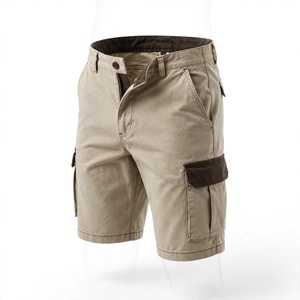Men's Plus Size Casual Cargo Shorts Mid Waist Button Fly Solid Color <b>Denim</b> <b>Material</b> Custom Logo Washed - Product Image 3