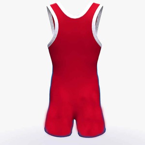 Custom Breathable Sublimated Wrestling Singlet Men's Quick Dry Polyester Spandex <b>Blend</b> Performance Sports Wear - Product Image 4