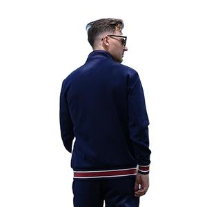 Ensemble de survêtement décontracté pour homme, 100% polyester, manches longues, survêtement décontracté, ensembles de survêtement, veste de survêtement unie à l'avant, sérigraphie - Product Image 1