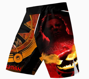 Pantalones Cortos Negros de MMA para Hombre con Estampado Tribal Dorado, de Secado Rápido, para Artes Marciales Mixtas, Corte Regular, Impresión por Sublimación - Product Image 5
