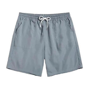 Shorts décontractés pour hommes de haute qualité, écologiques, imperméables, à séchage rapide, respirants, en toile, couleur unie, taille élastique, personnalisables - Product Image 1