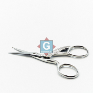 Ciseaux à cils en forme de grue, en acier inoxydable, mini-ciseaux de maquillage en métal, logo OEM - Product Image 5