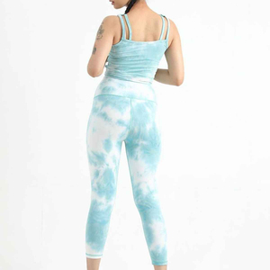 Customized Logo High Quality Lightweight Seamless Breathable Spandex Polyester Stand Neck Drawstring Closure Mid Waist Yoga <b>Set</b> - Product Image 3