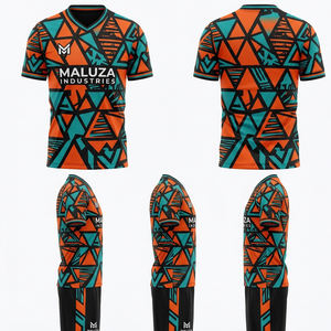 Uniforme de Entrenamiento de Fútbol de Diseño Moderno, Conjunto de Camiseta y Pantalones Cortos de Fútbol, Ropa Deportiva Personalizada para Equipos, MALUZA Industries - Product Image 6