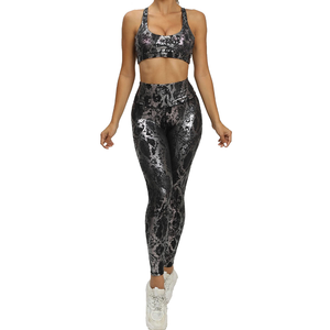 Conjunto Deportivo de 2 Piezas para Mujer, Ropa Deportiva al por Mayor, Traje de Gimnasio para Chicas, Conjunto de Top Deportivo y Leggings para Yoga y Fitness - Product Image 4