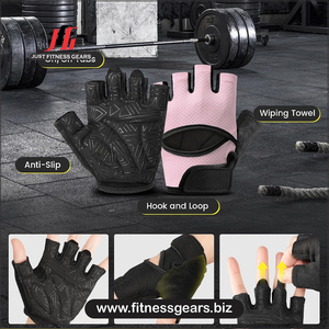 Gants de musculation demi-doigts avec sangle de poignet réglable, légers, séchage rapide, pour le sport et le cyclisme - Product Image 5
