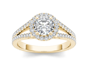 Anillo Solitario de Oro Sólido de 14K con Diamante Cultivado en Laboratorio de 1 Quilate, Corte Brillante Redondo VVS EF, para Uso Diario, Bodas, Estilo Moderno - Product Image 1