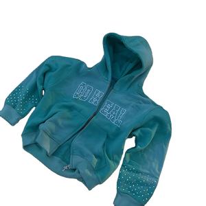 เสื้อสเวตเตอร์มีฮู้ดของผู้ชายผ้าฝ้าย100% เข้ารูปปกติพลอยเทียมด้านหน้าเป็นมิตรต่อสิ่งแวดล้อมแนววินเทจ - Product Image 1