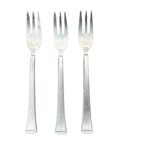 Flatware Dessert <b>Cake</b> Spoon Fruit Fork Set of Three Stainless Steel Cutlery Silverware Restaurant Fork - Product Image 1