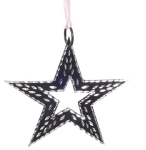 Ornement de Noël suspendu fait main en forme de diamant noir taillé, orné de perles, durable, imperméable, style moderne, taille personnalisable en usine - Product Image 1