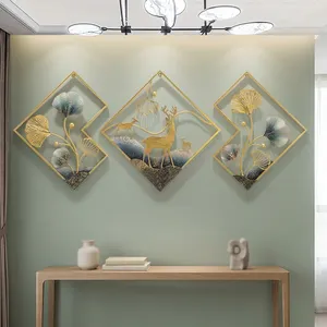 <b>Large</b> Gold Ginkgo Leaf Metal <b>Wall</b> Sculpture Set of 3 Botanical <b>Wall</b> Art Decorative Nature Inspired Home Decor for Living Room - Product Image 3
