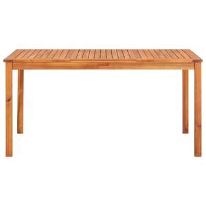 Table à manger en bois d'acacia massif naturel 59,1 x 35,4 x 29,1 po - Product Image 2