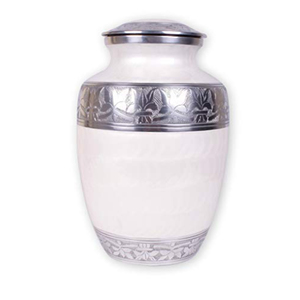 Factory Supply Handmade Gold Rose White Cremation <b>Urn</b> Funeral <b>Urn</b> With <b>Large</b> Flower On Enamel Burial <b>Urn</b> For Human Ashes - Product Image 5