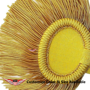 KEW - Epaulettes Personalizadas de Hombro con Alambre Metálico y Mylar, Estilo Vintage Ecológico, Bordadas, Duraderas y Personalizables - Product Image 2