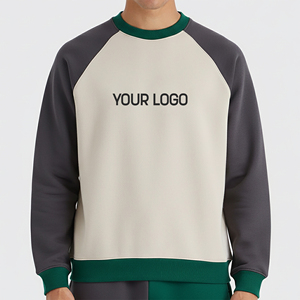 เสื้อสเวตเชิ้ตคอกลมผ้าฝ้ายแท้ 100% แบบเรียบ  พร้อมสกรีนโลโก้ตามสั่ง แขนยาว ทรงโอเวอร์ไซส์ สำหรับผู้ชาย - Product Image 6