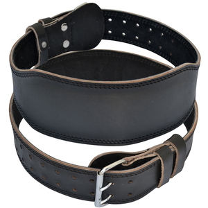 Durable gym leather belt weightlifting waist support bodybuilding heavy lifting fitness strong premium adjustable gear - Product Image 1