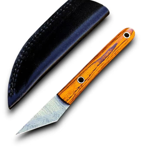 มีดพกพา EDC งานแฮนด์เมด ใบมีดคมกริบ ดามัสกัส ใบมีดคงที่ พรีเมียม ขนาด 2 นิ้ว มีดคัตเตอร์แบบถูกกฎหมาย มีดทรงดินสอ พร้อมปลอก OEM - Product Image 1