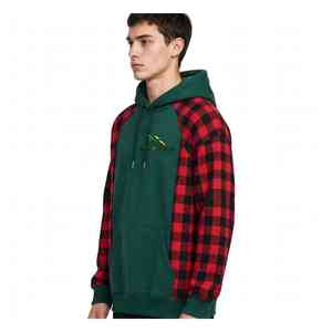 เสื้อฮู้ดลายตารางบัฟฟาโล NEXTEX รุ่น Unisex สีเขียวแดง ผ้าฝ้ายฟลีซเนื้อนุ่ม อุ่นสบาย พิมพ์ลายตาราง - Product Image 4