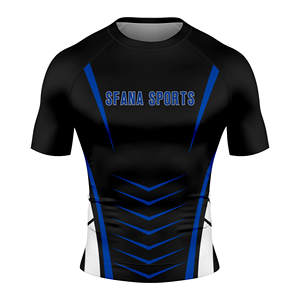 Rashguard de compression MMA BJJ pour entraînement, unisexe, pour adultes, en Spandex/Coton, manches longues, teint en pièce, UPF50+, séchage rapide, 220g - Product Image 6