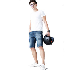 Custom Casual Style <b>Denim</b> Shorts Plain Simple <b>Denim</b> Shorts Premium Quality <b>Material</b> <b>Denim</b> Shorts for Men OEM Serviced Breathable - Product Image 6