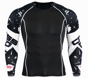 เสื้อรัดรูป MMA Rush GUARD แขนยาวพิมพ์ลายแบบระเหิด Jitsu grappling BJJ - Product Image 3