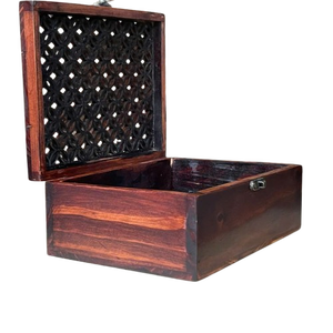 Caja de madera rectangular hecha en Vietnam, diseño elegante y duradero para almacenamiento de herramientas, producto al por mayor de alta calidad - Product Image 2