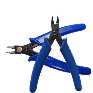 Pinzas Profesionales para Extensiones de Cabello con Herramientas Multifuncionales Sostenibles para Extensiones de Cabello con Mango Metálico Azul - Product Image 3