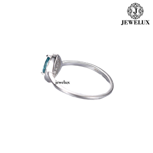 แหวนค็อกเทลเงินแท้ 925 สำหรับผู้หญิงจาก Jewelux ประดับคริสตัลรูปดอกไม้ ดีไซน์หรูหรา ชุบโรเดียม ฝังเพชรแบบ Pave เหมาะสำหรับเป็นแหวนหมั้น - Product Image 1