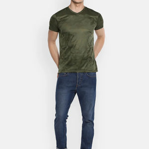 Camiseta de Bambú con Cuello en V Ultra Suave para Hombre, Tejido Sostenible, Cómoda, Ligera, Informal, Básica, Transpirable - Product Image 3