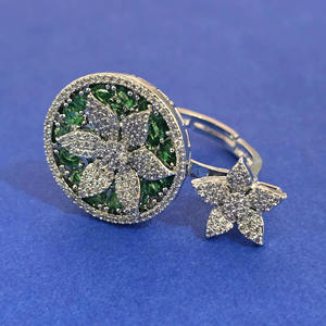 Available At Reasonable Price American Diamond <b>Adjustable</b> <b>Ring</b> with Rhodium Plating 444869 - Product Image 5