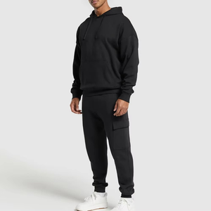 Sweat à capuche surdimensionné pour homme de haute qualité, personnalisable avec logo, épaules tombantes, motif imprimé couleur unie - Product Image 5