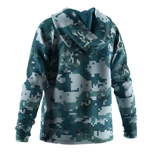 Sweat à capuche confortable pour l'extérieur, imperméable, séchage rapide, en polyester, protection UV UPF 50, manches longues, personnalisable pour la pêche - Product Image 2