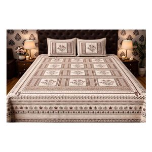 Jantar Mantar 4-Piece Bedding Set 250TC Cotton American Style Solid Pattern Waterproof <b>King</b> Twin <b>Sizes</b> for Home Hotel Use - Product Image 1