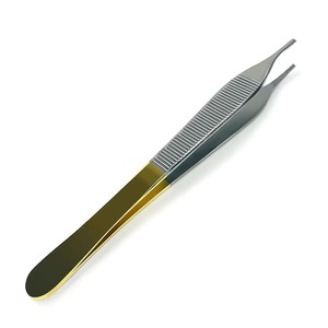 Pinces à tissus Adson Brown Gold en titane, instrument chirurgical manuel certifié CE, manipulation sécurisée des tissus, sans traumatisme - Product Image 2
