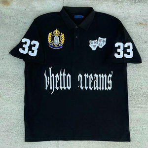 Camiseta de Rugby Personalizada para Hombre, de Lona Sólida, Informal, de Algodón Piqué, Transpirable, de Secado Rápido, con Cuello de Golf, Tejido de Punto, Bordado Vintage - Product Image 4