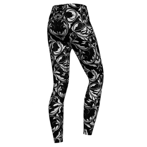 Women's Breathable Anti-Bacterial Standard <b>Thickness</b> Spandex/Polyester Knitted Seamless High Waist Knee-Length Custom <b>Leggings</b> - Product Image 1