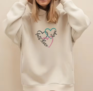 เสื้อสเวตเชิ้ตคอกลมถักนิตติ้งสำหรับผู้หญิง Hardihood International พิมพ์ลายหัวใจรัก ปักด้านหน้า ทรงปกติ แขนยาว สำหรับฤดูใบไม้ผลิ - Product Image 4