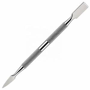 Pousse-cuticules double tête en acier inoxydable Morje, réutilisable, double usage, grattoir à ongles avec poignée moletée - Product Image 3