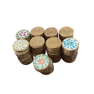Posavasos de ratán tejido hecho en Vietnam, manteles individuales de fibra tejida ecológicos para proteger la mesa de cocina de arañazos - Product Image 2
