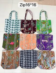 Handmade <b>Quilted</b> Kantha <b>Tote</b> <b>Bags</b> in Cotton for Shopping Travel Everyday Use OEM Wholesale and Export Worldwide Supply - Product Image 5