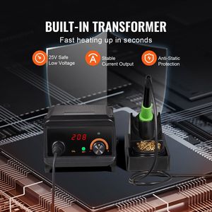 Stazione Saldante Digitale 75W con Display, Kit 122 932 F, Controllo Temperatura, Trasformatore Integrato, Auto Standby e Punta a Scalpello - Product Image 2