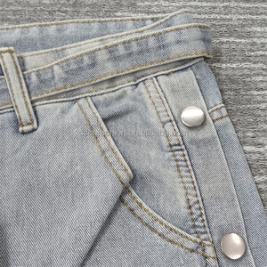 Pantalones Cortos de Mezclilla Hechos a Medida para Hombre, Corte Recto, Moda Urbana, Casuales - Product Image 4