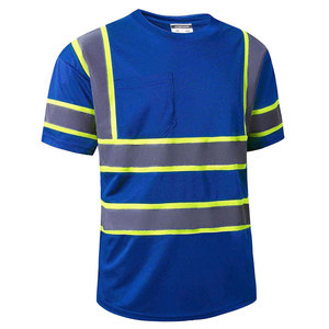 เสื้อยืดคอกลมแบบ OEM ดีไซน์ทันสมัย ระบายอากาศได้ดี สีส้มสะท้อนแสง เหมาะสำหรับงานก่อสร้าง/งานอุตสาหกรรม แขนยาว ขายดี - Product Image 1