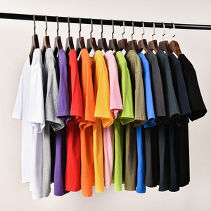 เสื้อยืดคอกลมแขนสั้นผู้ชาย ทรงปกติ ผ้าถักเนื้อฝ้าย ระบายอากาศได้ดี สีพื้น พิมพ์โลโก้ด้านหน้า ตัดต่อสี น้ำหนัก 220 กรัม - Product Image 2